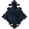 Ekena Millwork Quentin Ceiling Medallion, Hand-Painted Midnight Dream, 23 1/2"W x 12 1/4"H x 1 1/2"P CM23RO1MDF - alternate 4